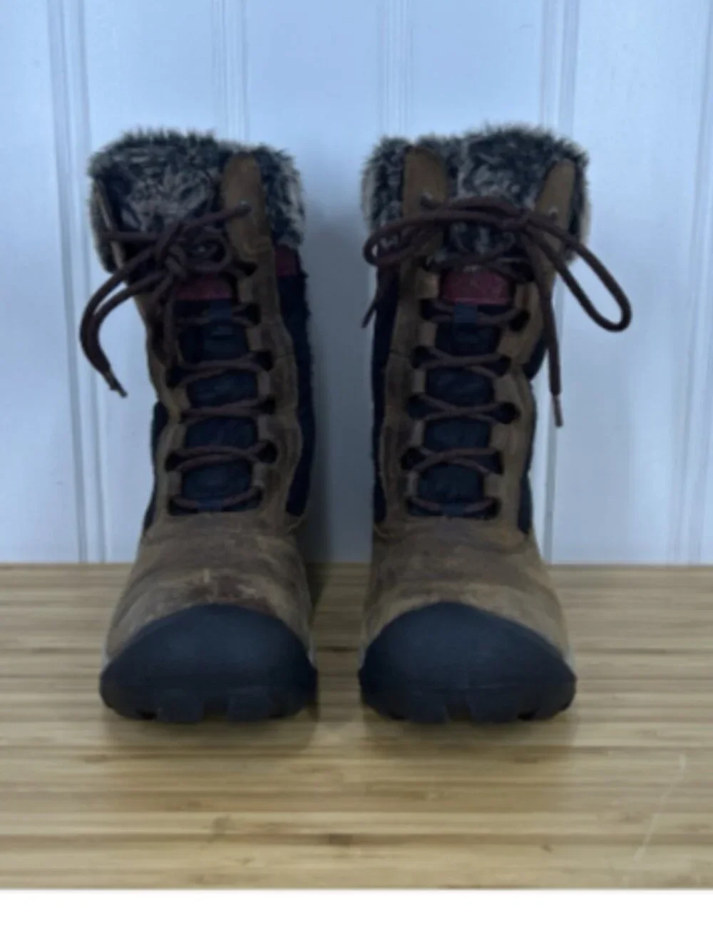 Keen Hoodoo III 1013199 Insulated Waterproof Lace Up Zip Brown Boots Womens 8